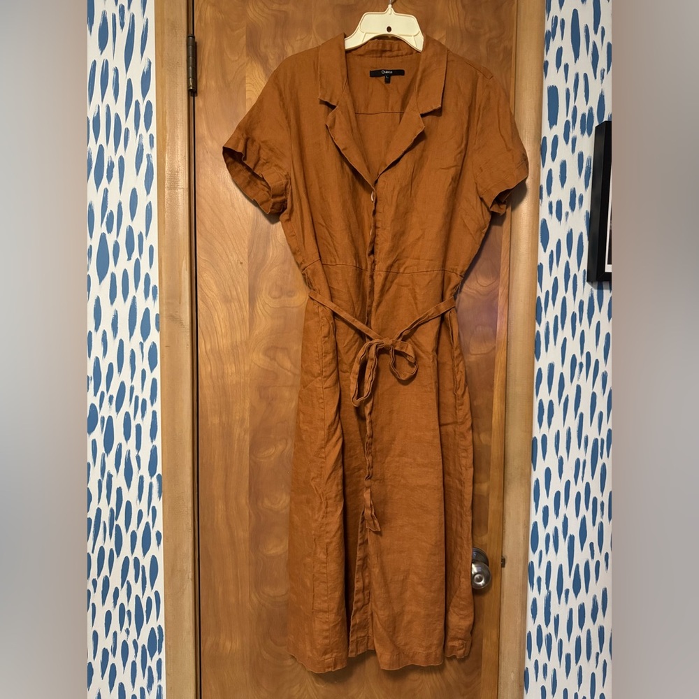Quince Rust Midi Dress